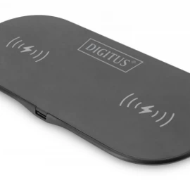 Belaidis Indukcinis įkroviklis 15w Qi Duo-power 1m Usb-c Juodas