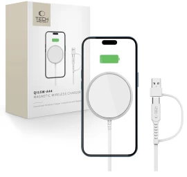 Belaidis Magnetinis Išmaniojo Telefono įkroviklis Qi15w-a44 Magsafe - Baltas