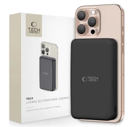 Belaidis powerbank 10000 Mah Usb-a Usb-c 15w - Juodas