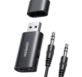Belaidis Siųstuvas + Imtuvas bluetooth 5.1 Garso Adapteris 3,5 Mm Mini Lizdas Juodas