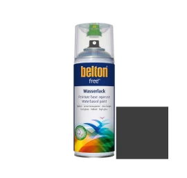 belton, ekologiški purškiami dažai vandens pagrindu, RAL 9005 juoda - Black - Pusiau blizgus - 0.4 L