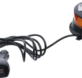 Besisukantis įspėjamasis švyturėlis | geltonas | su magnetu | 12 V / 24 V | Ø 130 mm (70342)