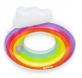 Bestway 43647 Plaukimo Ratas Su Atlošu Rainbow 1,07 M
