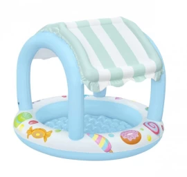 Bestway 52638 Pripučiamas Baseinas Su Stogeliu Ir Pripučiamu Dugnu Candy House 1,04 M X 84 Cm