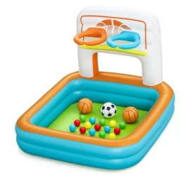 Bestway 52728 Daugiafunkcinis Pripučiamas Baseinas Su Kamuoliais Krepšinis Ir Futbolas 1,20 M X 1