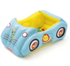 Bestway 93535 Fisher Price Pripučiamas Lenktyninis Automobilis Su Kamuoliais 119cm X 79cm X 51cm