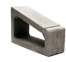 Betono blokelių konstrukcijos komplektas plokščiam stogui 15 laipsnių