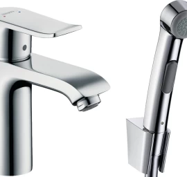 Bide maišytuvas Hansgrohe Metris 1jet su dušeliu, chromas 31285000
