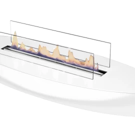 Bio židinys Ebios-fire Elipse Base Mini, baltas, 16 m2, 1,6 kW