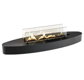 Bio židinys Ebios-fire Elipse Base Mini, juodas, 16 m2, 1,6 kW