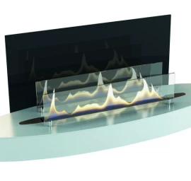 Bio židinys Ebios-fire Elipse Wall Mini, baltas, 1,6 kW, 16 m2