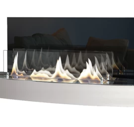 Bio židinys Ebios-fire Elipse Wall, nerūdijančio plieno, 34 m2, 3,4 kW