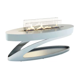 Bio židinys Spartherm Elipse Z, balta spalva, 3,4 kW, 34 m2