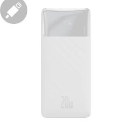 bipow Greito įkrovimo 30000 Mah Usb-a Microusb Kabelis 0,25 M, Baltas