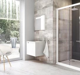 BLDP2-100 balta+stiklas Transparent