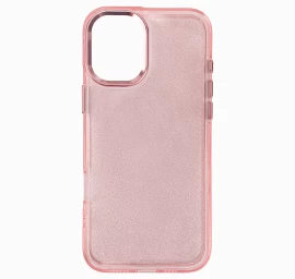Blizgantis Dėklas Iphone 16 - Rožinis Su Blizgučiais