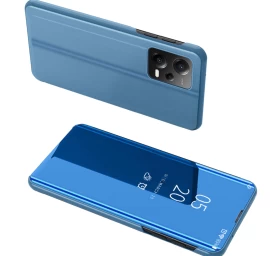 Blizgus Apverčiamas Dėklas xiaomi Redmi Note 12 Pro+ Clear View Case Blue