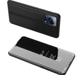 Blizgus Apverčiamasis Dėklas Xiaomi 13 Lite Clear View Case Black