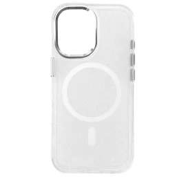 Blizgus Dėklas samsung Galaxy S25 Edge Magsafe Glitter Case - Baltas