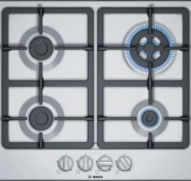Bosch Serie 4 PGH6B5B90 hob Stainless steel Built-in Gas 4 zone(s)