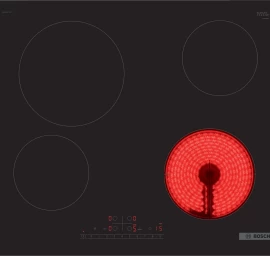 Bosch Serie 6 PKE611FP2E hob Black Built-in 60 cm Ceramic 4 zone(s)
