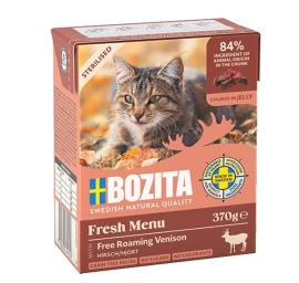 BOZITA Fresh Menu Sterilised šlapias kačių maistas su elniena, 370g