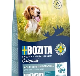 Bozita Original Adult Sensitive Digestion visavertis sausas pašaras šunims, ėriena ir ryžiai, 12kg