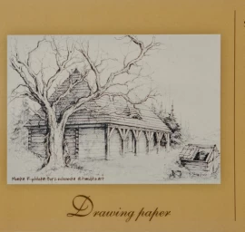 Braižybos ir piešimo popierius SMLT A3, 160 g/m2, 20 lapų, klijuotas