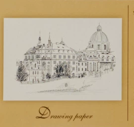 Braižybos ir piešimo popierius SMLT A4, 160 g/m2, 20 lapų, klijuotas