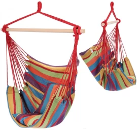 Braziliškas Fotelis Hamakas 100x100 Cm Su 2 Pagalvėlėmis 40x40 Cm