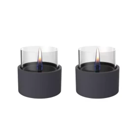 BREEZE 10 mini stalo židinys/žvakė, 2 vnt., juodi, naudojamas Tenderfuel skystis