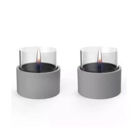 BREEZE 10 mini stalo židinys/žvakė, 2 vnt., pilka, naudojamas Tenderfuel skystis