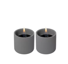 BREEZE 8 mini stalo židinys/žvakė, pilkas, 2 vnt., naudojamas Tenderfuel skystis