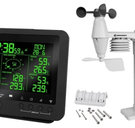 bresser 5-in-1 Meteorologinė Stotelė Su Spalvotu Ekranu, Juoda
