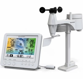 bresser 5-in-1 Wi-fi Meteorologinė Stotelė Su Spalvotu Ekranu, Balta