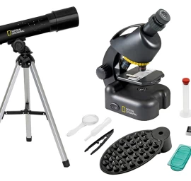 bresser National Geographic Rinkinys: 50/360 Az Teleskopas Ir 40x-640x Mikroskopas