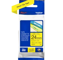 Brother TZe-651 (TZE651) Laminuotos ženklinimo juostos kasetė, Black on Yellow 24mm, 8m