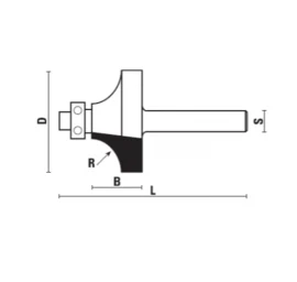 KLEIN HW Apvalinimo Freza Su Guoliu D38 X H19 X H57, A8 R12.7