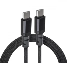 Cable 2x USB-C 100W 1m  PD black Maclean MCE491