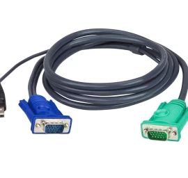 Cable ATEN 2L-5202U (2m; D-Sub (VGA) M - D-Sub (VGA) F; graphite color)