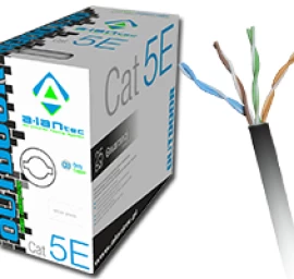 Cable network A-LAN drut, zewnętrzny suchy, 100 miedź KIU5OUTS305 (U/UTP; 305m; 5e; black color)