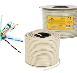 Cable network GEMBIRD FPC-6004-SOL/100 (F/FTP; 100m; 6; gray color)