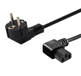 Cable SAVIO CL-115 (C13 / IEC C13 / IEC 320 C13 M - Schuko M; 1,2m; black color)