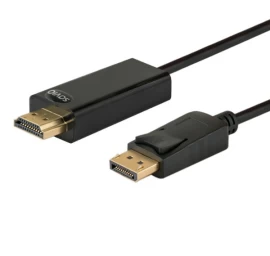 Cable SAVIO CL-56 (HDMI M - DisplayPort M; 1,5m; black color)