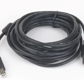 Cable USB 2.0 AM-BM 1.8m (with ferrite) black
