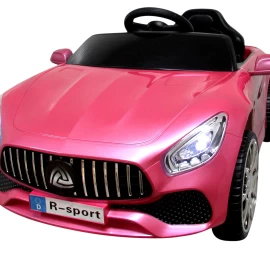 Cabrio B3 Rausvai Lakuotas Akumuliatorinis Automobilis