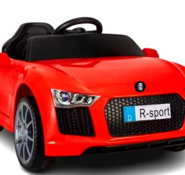 Cabrio B4 Raudonas Automobilis Su Akumuliatoriumi, Odinis, Nuotolinio Valdymo Pultelis 2.4g