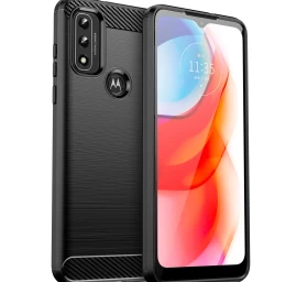 Carbon Case Lankstus Dėklas Motorola Moto G Play 2022 Black