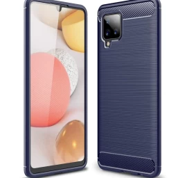 Carbon Case Lankstus Dėklas Samsung Galaxy A42 5g Mėlynas