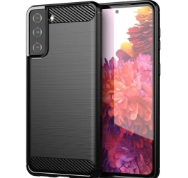 carbon Case Lankstus Dėklas, Skirtas samsung Galaxy S21+ 5g (s21 Plus 5g), Juodas